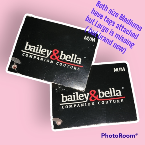 Canine Onesies by " Bailey & Bella "; 2 x size Medium & 1 x size Large in Pink - Picture 2 of 3